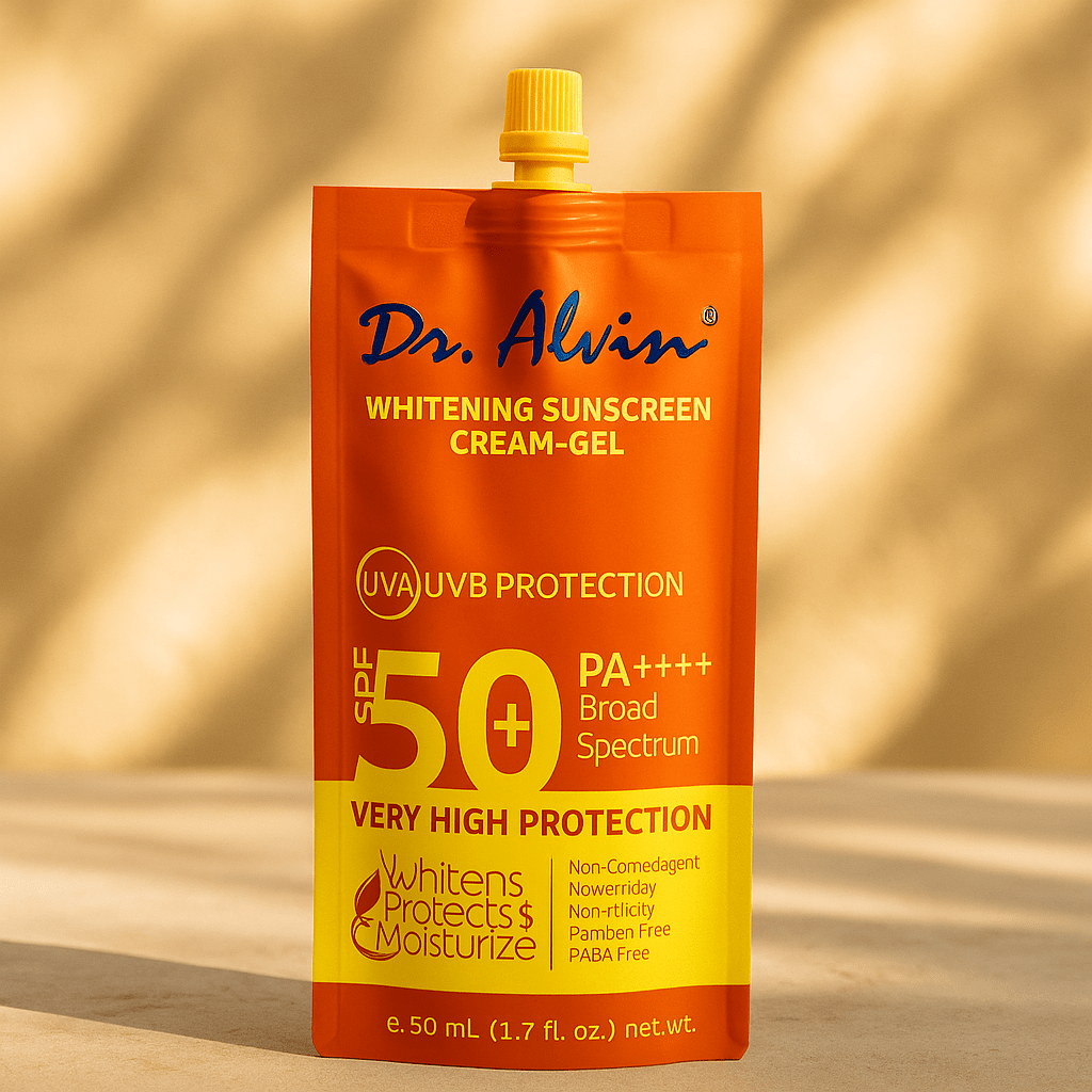دكتور ألفين - كريم جل واقي شمس ومبيض بعامل حماية SPF 50+